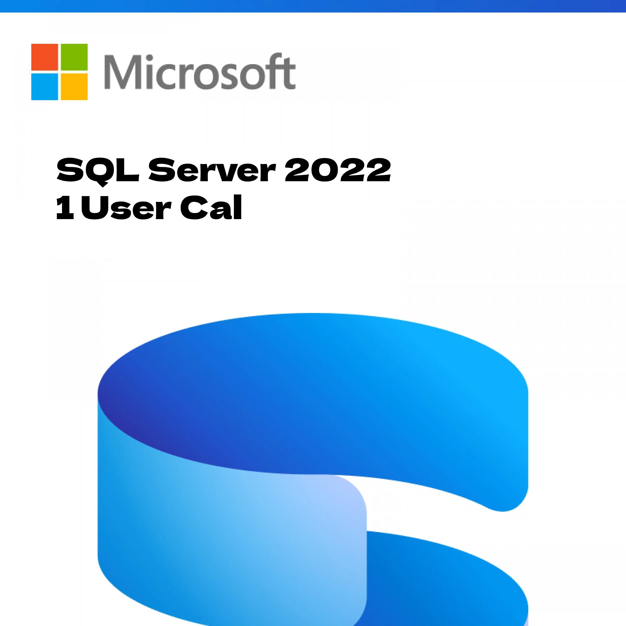 SQL Server 2022 User Cal 1 SQL Server 2022 User CAL license for one user