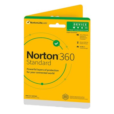 Norton 360 Standard 2026 antivirus software product box
