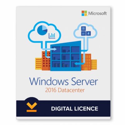 Windows Server 2016 Datacenter product box illustration